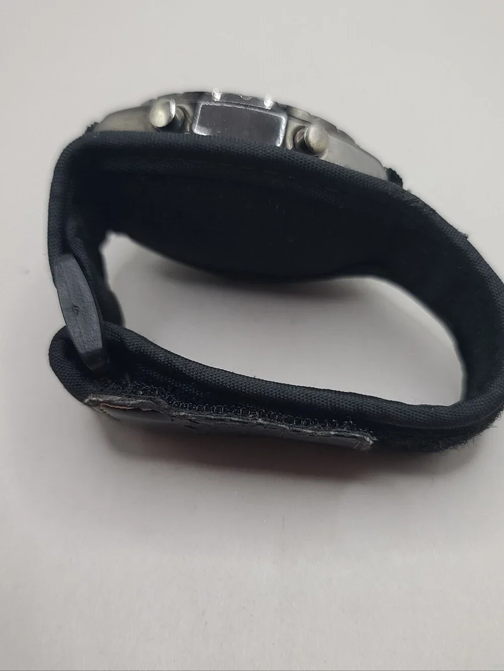 Men's Digital Watch Hook & Loop Band